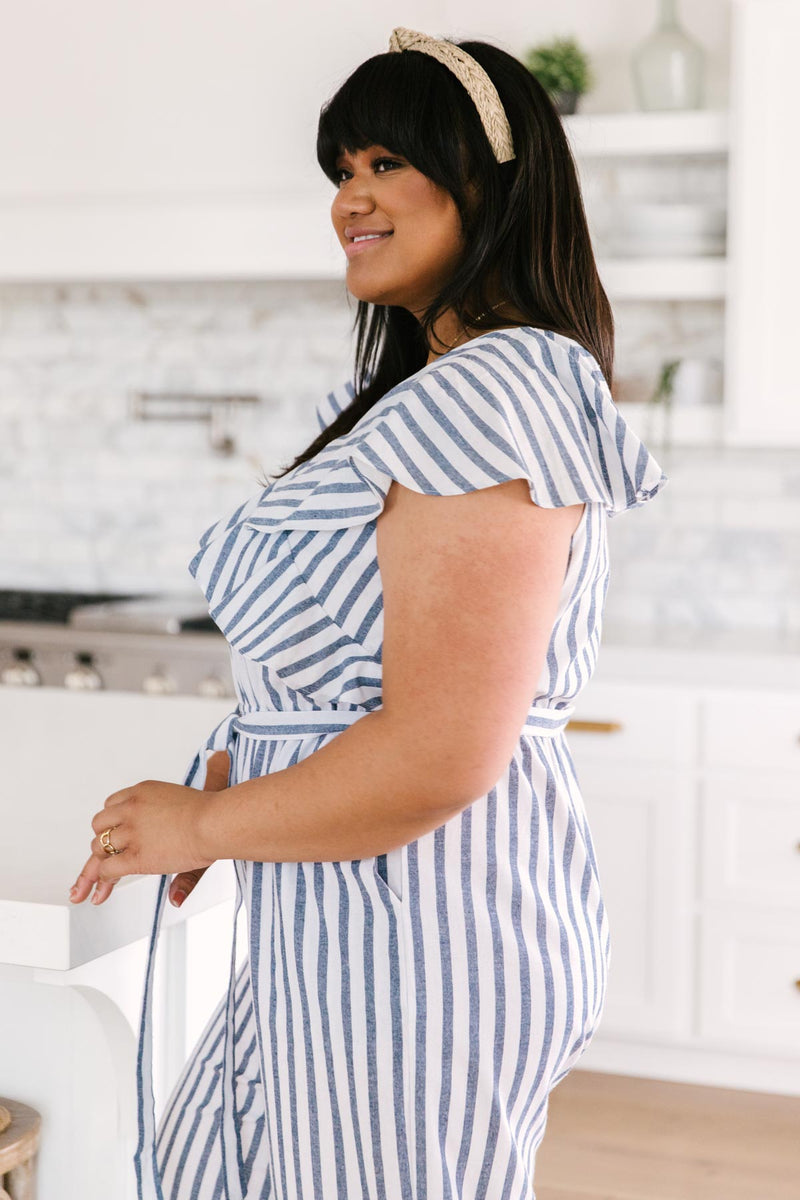 Nautical & Nice Striped Jumpsuit