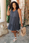 Later Days Dress in Navy