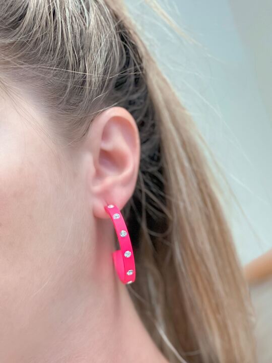 PREORDER: Neon Studded Earrings in Two Colors
