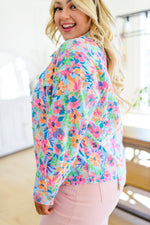 Never a Wall Flower Floral Corduroy Jacket