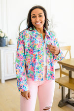 Never a Wall Flower Floral Corduroy Jacket