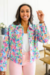 Never a Wall Flower Floral Corduroy Jacket