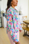 Never a Wall Flower Floral Corduroy Jacket