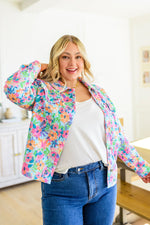 Never a Wall Flower Floral Corduroy Jacket