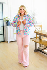 Never a Wall Flower Floral Corduroy Jacket