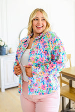 Never a Wall Flower Floral Corduroy Jacket