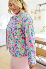 Never a Wall Flower Floral Corduroy Jacket