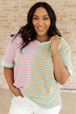 New Light Color Block Striped Hoodie