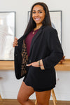 Notting Hill Plaid Lined Blazer in Black