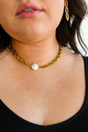 Ocean's Gold Shell Pendant Necklace