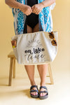 On Lake Time Zippered Tote