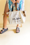 On Lake Time Zippered Tote