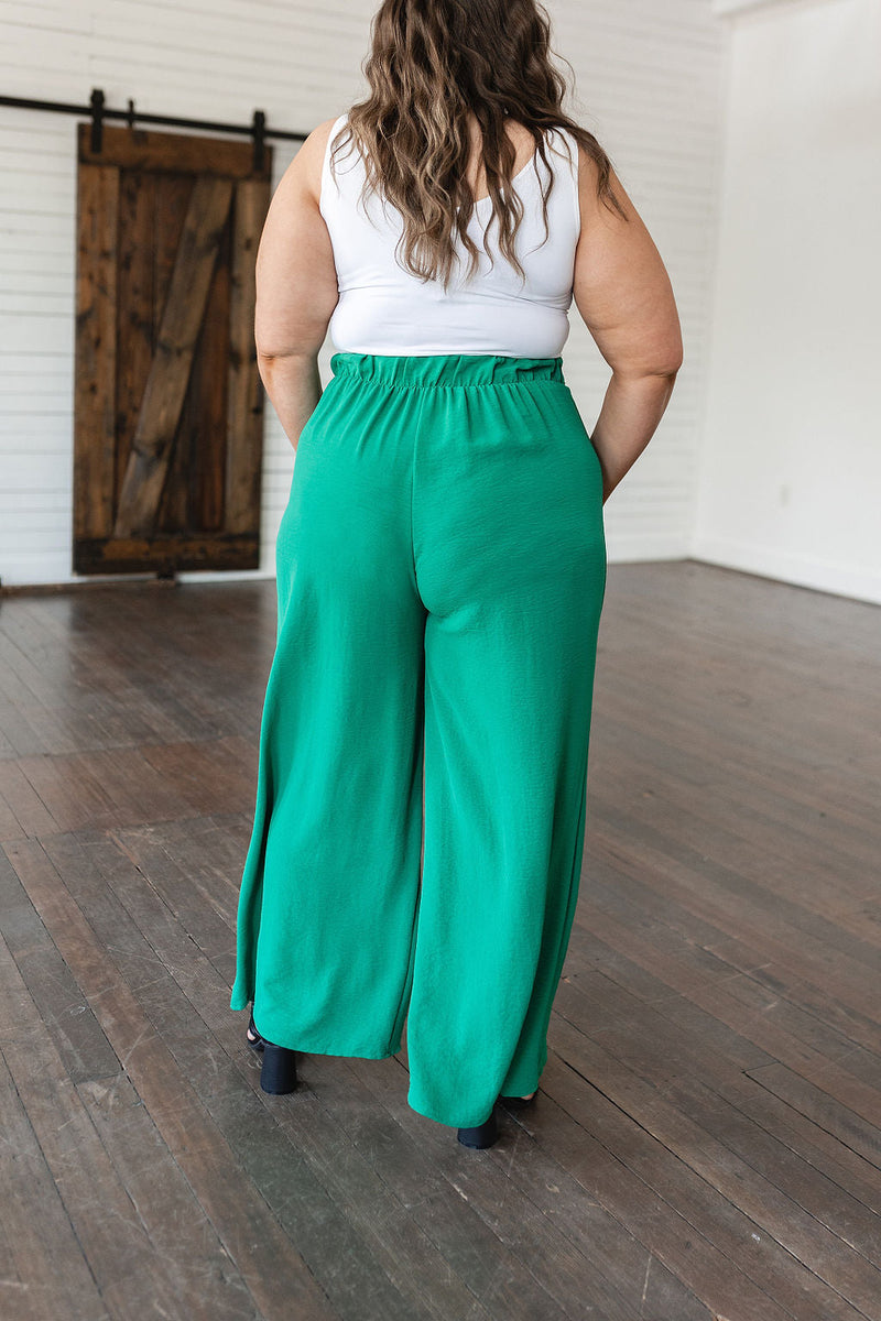 On The Other Side Wide Leg Pants in Green