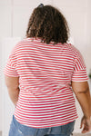 One and Only Stripes Top in Red