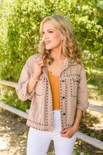 Outdoor Scenery Studded Jacket