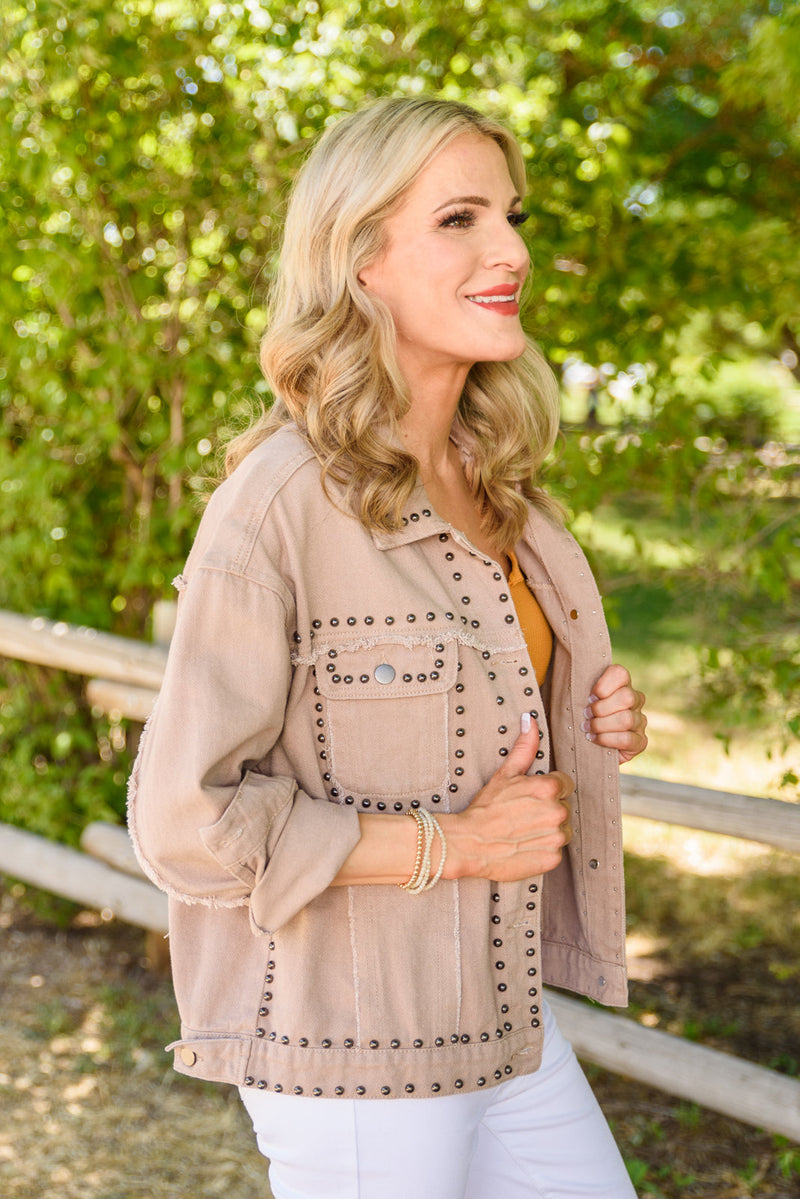 Outdoor Scenery Studded Jacket