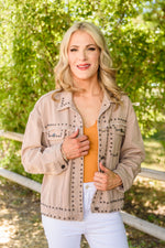 Outdoor Scenery Studded Jacket