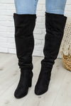 Penelope Knee High Boots In Black