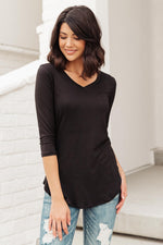 Perfect V Neck in Black