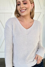 The Hillary V-Neck Sweater, Cream