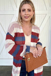 Feeling Fall-y Striped Sweater, Blue & Rust