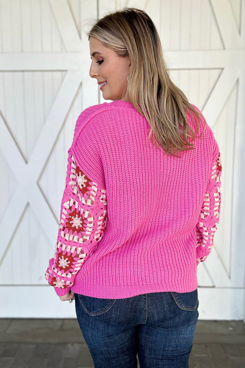 The Kate Crochet Sweater, Rose