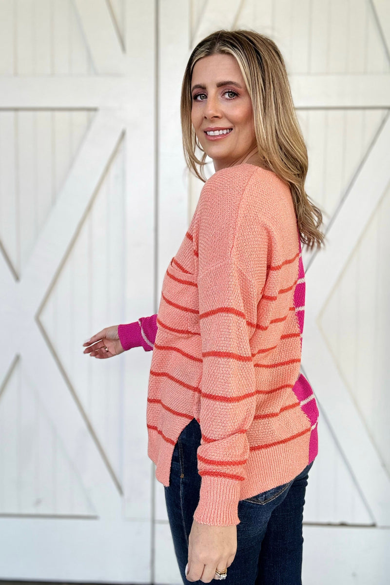 Byron Bay Sweater, Pink Orange