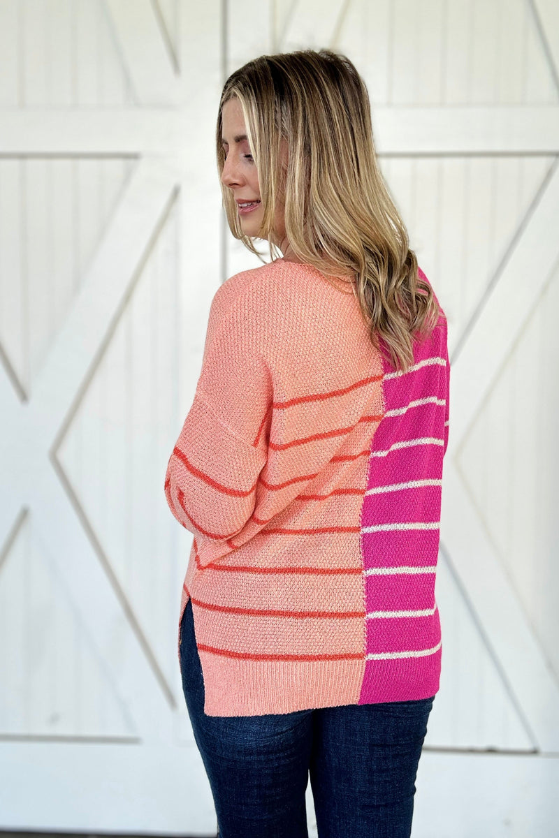 Byron Bay Sweater, Pink Orange