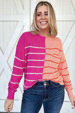 Byron Bay Sweater, Pink Orange