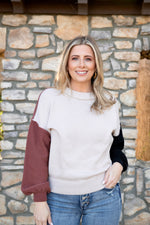 The Christina Color Block Sleeve Sweater