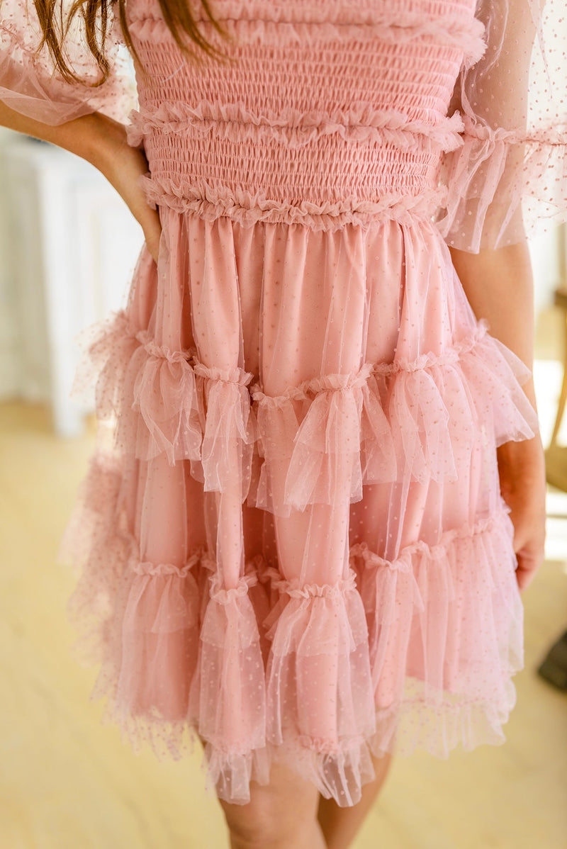 Pretty In Pink Tiered Dress