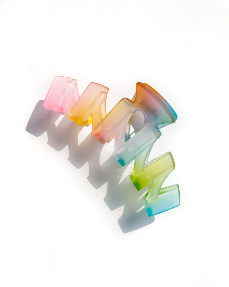 Rainbow Jelly Claw Clip Set of 4