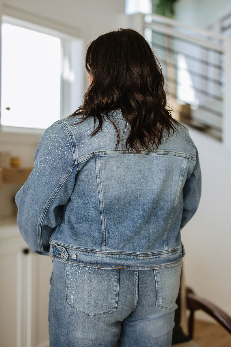 Judy Blue Reese Rhinestone Denim Jacket