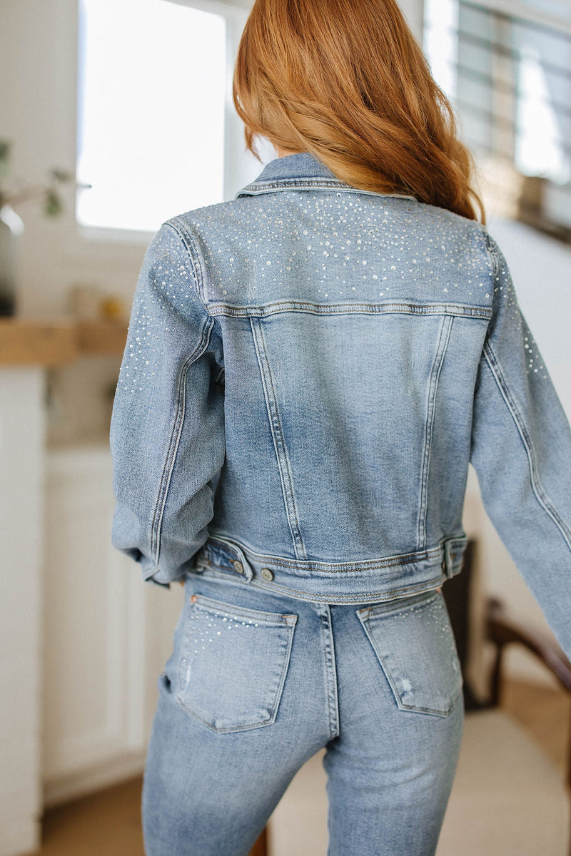 Judy Blue Reese Rhinestone Denim Jacket