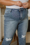 Judy Blue Reese Rhinestone Slim Fit Jeans