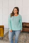 Relax With Me Knit Top in Aqua