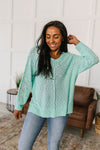 Relax With Me Knit Top in Aqua