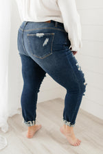 Judy Blue Ripped and Torn Dark Wash Jeans