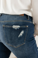 Judy Blue Ripped and Torn Dark Wash Jeans