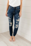 Judy Blue Ripped and Torn Dark Wash Jeans