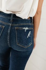 Judy Blue Ripped and Torn Dark Wash Jeans