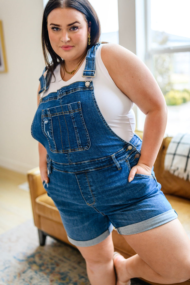 Judy Blue Ryder Distressed Shortalls