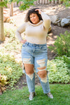 Judy Blue Sadie Vintage Straight Cut Destroy Jeans
