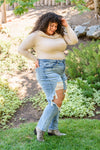 Judy Blue Sadie Vintage Straight Cut Destroy Jeans