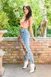Judy Blue Sadie Vintage Straight Cut Destroy Jeans