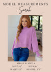 Cozy Moment 1/2 Zip Pullover in Purple