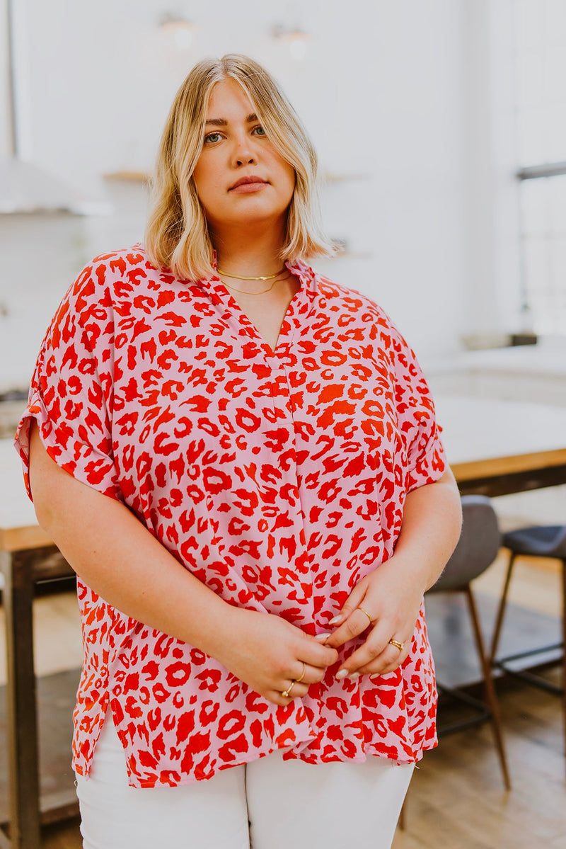 Sassy & Sophisticated Animal Print Blouse