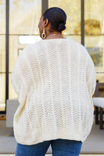 Seeing Patterns Loose Fit Knit Sweater In Cream