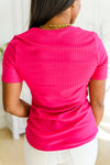 Sentimental Feelings Square Neck Top in Fuchsia