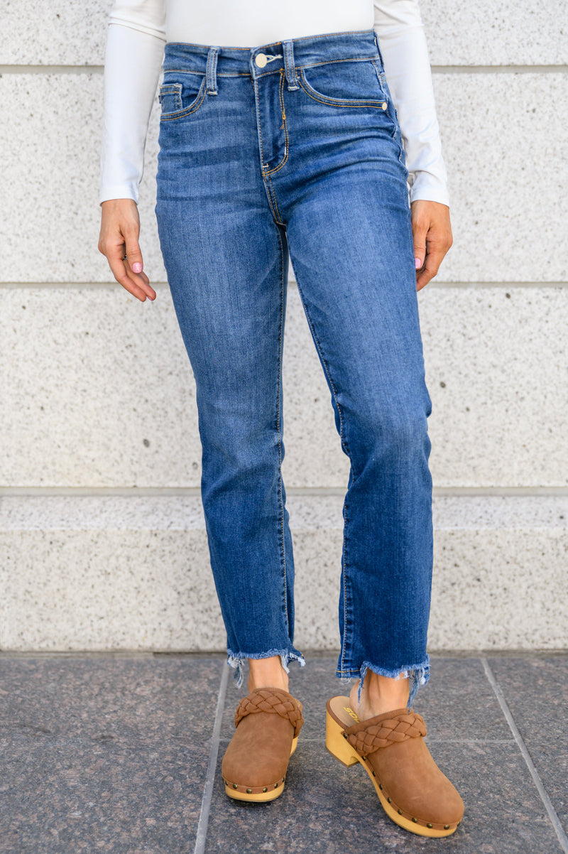 Judy Blue Sharpay Bootcut Stepped Hem Jeans